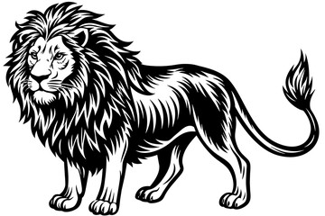 lion silhouette vector illustration