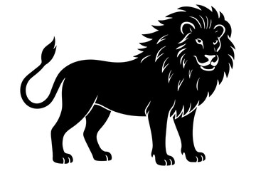 lion silhouette vector illustration