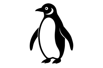 penguin silhouette vector illustration