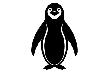 penguin silhouette vector illustration