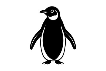 penguin silhouette vector illustration