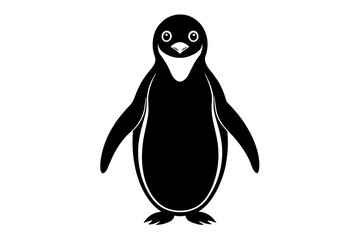 penguin silhouette vector illustration