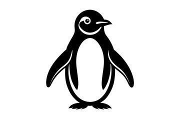 penguin silhouette vector illustration
