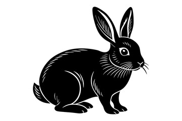 rabbit silhouette vector illustration