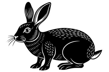 rabbit silhouette vector illustration