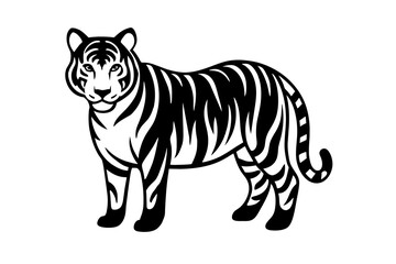 tiger silhouette vector illustration