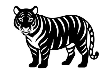tiger silhouette vector illustration
