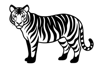 tiger silhouette vector illustration