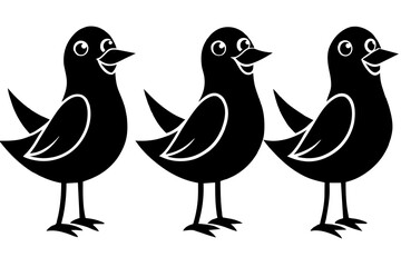 winky bird silhouette vector illustration