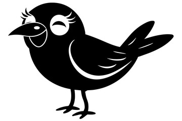 winky bird silhouette vector illustration