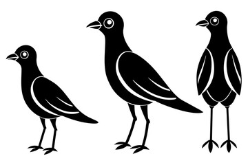 snickers bird silhouette vector illustration
