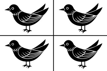mimi bird silhouette vector illustration