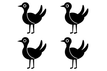 mimi bird silhouette vector illustration