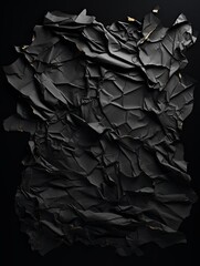 torn black papper on a black background 