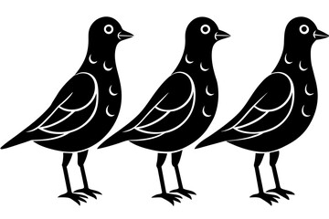 ginger bird vector silhouette vector illustration