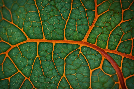 background close yp leaf orange and green texture