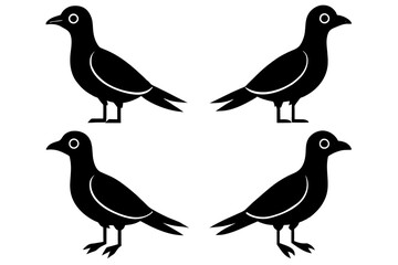 flossie bird silhouette vector illustration