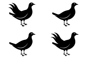 flossie bird silhouette vector illustration