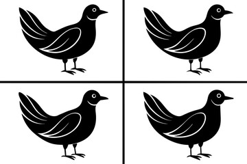flossie bird silhouette vector illustration