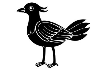 doodle  bird silhouette vector illustration