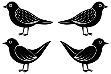 buttercup bird silhouette vector illustration