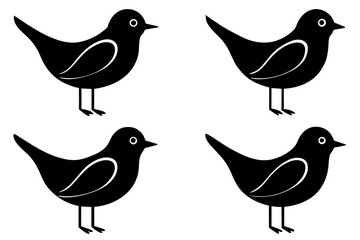 buttercup bird silhouette vector illustration