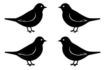 buttercup bird silhouette vector illustration