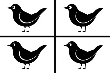 buttercup bird silhouette vector illustration