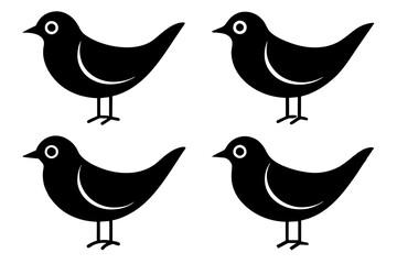 buttercup bird silhouette vector illustration