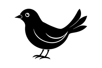 berry bird silhouette vector illustration