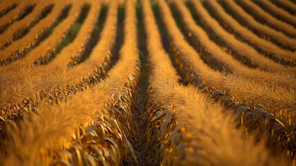 Image of a vast field with uniform tall stalks of corn.