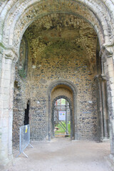Fototapeta na wymiar ruins of monastic site in england