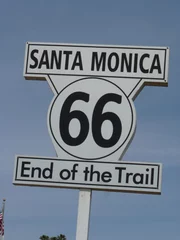 Poster Route 66 Santa Monica Californie © Cyndie