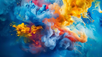 Image of splashes of colorful paint.