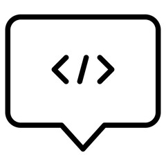 Message of code program icon vector
