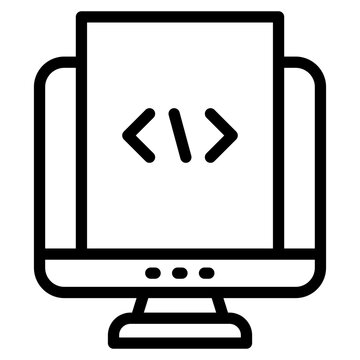computer with programing code 