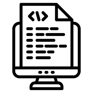computer with programing code 