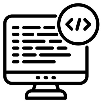 computer with programing code 