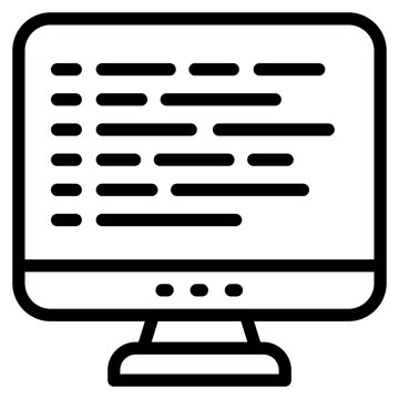 computer with programing code 