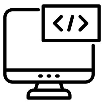 computer with programing code 