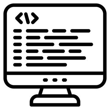 computer with programing code 