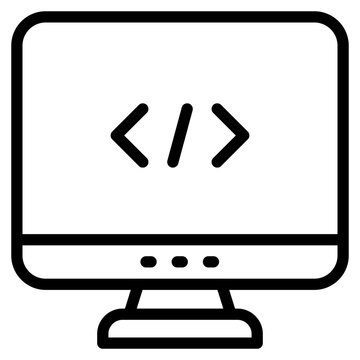 computer with programing code 