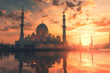 Fototapeta premium Eid Mubarak Blessings and Prayers