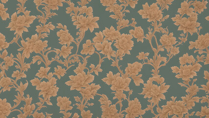 Abstract vintage wallpaper with floral