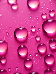 water droplets on all magenta, matte background