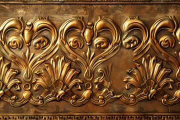 An engraved bronze texture, featuring stylized patterns and motifs common in Greek art, offering a timeless and sophisticated background created with Generative AI Technology