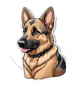 recommend clip art: German Shepherd. Perfect for stickers, t-shirts or Design templates. Generative AI. V5