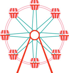 Ferris wheel carnival vector illustration 