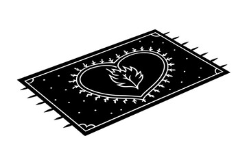 hearth rug silhouette vector illustration