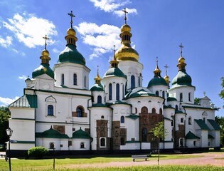 The Church of Hagia Sophia is an Eastern Orthodox cathedral in Kiev, Ukraine. It is one of the city's most famous landmarks and the first site in Ukraine to be listed as a UNESCO World Heritage Site